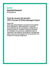 Hewlett Packard HPE ProLiant EC200a Managed Hybrid Guía De Usuario Del Servidor