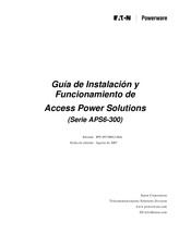 Eaton Powerware APS6-300 Serie Guía De Instalación Y Funcionamiento