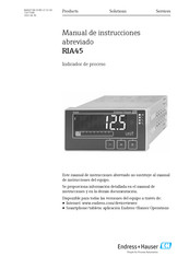 Endress+Hauser RIA45 Manual De Instrucciones Abreviado