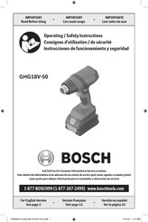 Bosch GHG 18V-50 Professional Instrucciones De Funcionamiento Y Seguridad