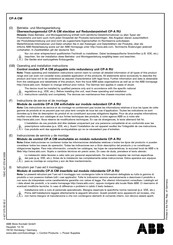 ABB CP-A CM Instrucciones De Servicio Y De Montaje