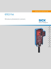 SICK GTE2 Flat Manual De Instrucciones