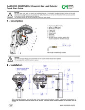 MSA General Monitors GASSONIC OBSERVER-i Guia De Inicio Rapido