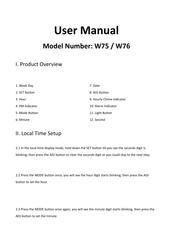 Wiseup W76 Manual Del Usuario