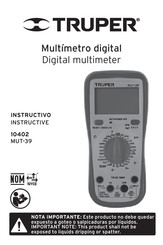 Truper 10402 Instructivo