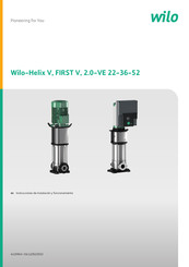 Wilo Helix VF 2.0-VE 52 Instrucciones De Instalación Y Funcionamiento