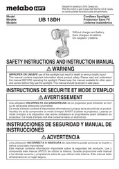 Metabo HPT UB 18DH Instrucciones De Seguridad Y Manual De Instrucciones