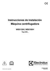 Electrolux Professional WB5130H Instrucciones De Instalación