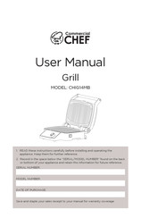 Commercial CHEF CHIG14MB Manual Del Usuario