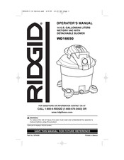 Emerson RIDGID WD16650 Manual Del Operador