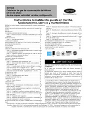 Carrier 59TN6B Instrucciones De Instalación, Puesta En Marcha Inicial Y Mantenimiento