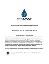 EcoSmart ECO 11 Instrucciones De Instalación