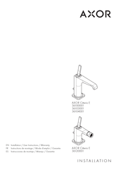 Axor Citterio E 36100001 Instrucciones De Montaje / Manejo / Garantía