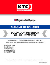 KTC 410-DUAL20H Manual De Usuario