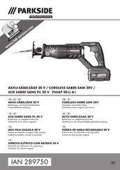 Parkside Performance PSSAP 20-Li A1 Instrucciones De Utilización Y De Seguridad