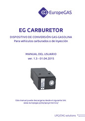 EuropeGas EG CARBURETOR Manual Del Usuario