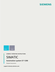 Siemens SIMATIC S7-1200 Instrucciones De Servicio Resumidas