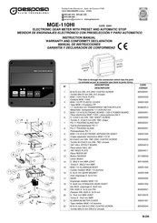 Gespasa MGE-110HI Manual De Instrucciones