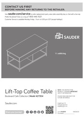 Sauder Boulevard Cafe 427354 Manual Del Usuario