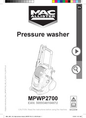 Mac allister MPWP2700 Manual De Instrucciones