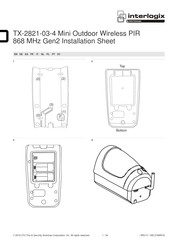 Interlogix TX-2821-03-4 Hoja De Instalación