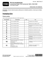 Toro Power TRX Commercial 1428 Instrucciones De Instalación