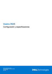 Dell Vostro 3525 Configuración Y Especificaciones