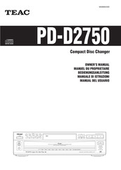 Teac PD-D2750 Manual Del Usuario