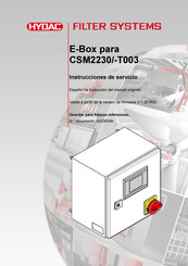 HYDAC FILTER SYSTEMS E-Box para CSM2230/-T003 Instrucciones De Servicio