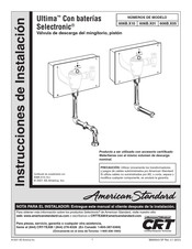 American Standard Ultima 606B.X01 Instrucciones De Instalación