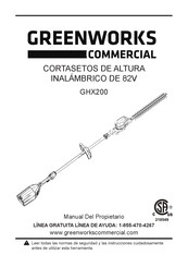 GreenWorks Commercial GHX200 Manual Del Propietário