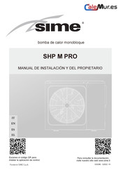 Sime SHP M PRO 8kW Manual De Instalación Y Del Propietario