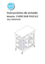 Paris CARRO BAR PASCALE 798945999 Instrucciones De Montaje