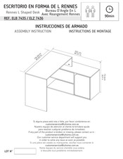 TUHOME Furniture ELZ 7436 Instrucciones De Armado