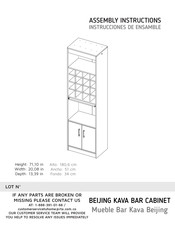 TUHOME Furniture Kava BLB 6551 Instrucciones De Ensamble