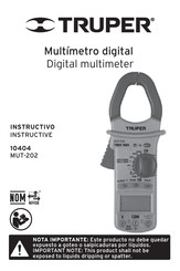 Truper MUT-202 Instructivo