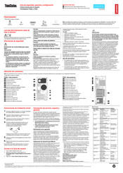 Lenovo ThinkStation P520 Guía De Seguridad, Garantía Y Configuración