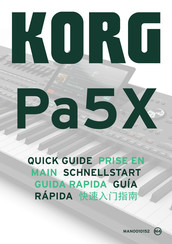 Korg Pa5X Guía Rápida