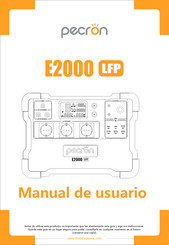 Pecron E2000 LFP Manual De Usuario