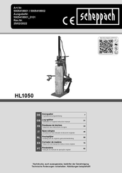 Scheppach HL1050 Traduccion Del Manual De Instrucciones Originale