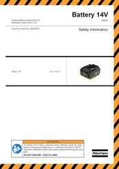 Atlas Copco 4211 6130 02 Información De Seguridad