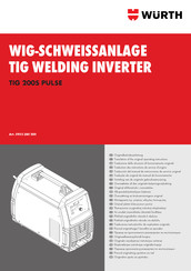 Würth TIG 200S PULSE Traducción Del Manual De Instrucciones De Servicio Original