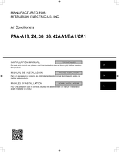 Mitsubishi Electric PAA-A36BA1 Manual De Instalación