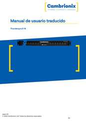 Cambrionix Thundersync3-16 Manual De Usuario