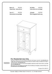 Walker Edison WLED3D Instrucciones De Ensamblaje