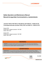 Jacobsen F407 Manual De Seguridad, Funcionamiento Y Mantenimiento