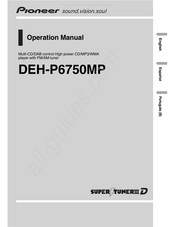 Pioneer SUPER TUNER III D DEH-P6750MP Manual De Instrucciones