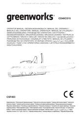 GreenWorks CD40CS15 Manual Del Operario