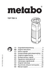 Metabo TDP 7501 S Manual Original