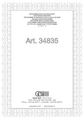 Gessi 34835 Manual De Instalación